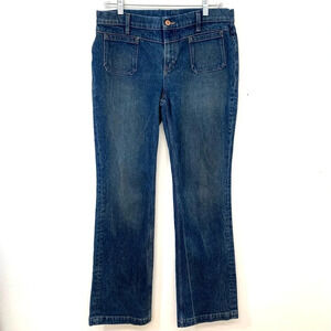 Baykan Denim Jeans Woman 28  Relaxed Gigi Mid Rise Straight Patch Pockets 31"‎